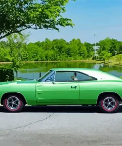 Green Dodge Charger Daytona Diamond Painting