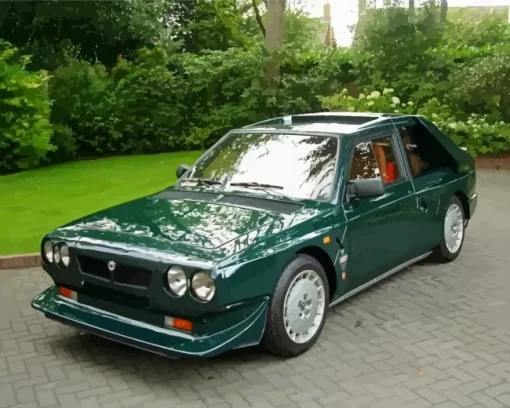 Green Lancia Car Diamond Painting