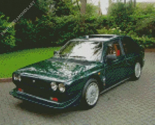 Green Lancia Car Diamond Painting