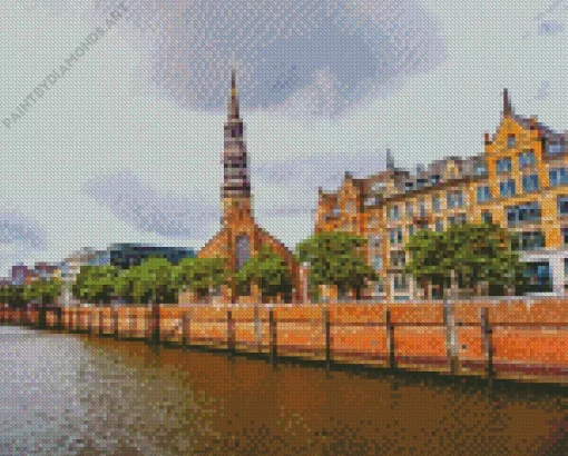 Hamburg River Diamond Painting