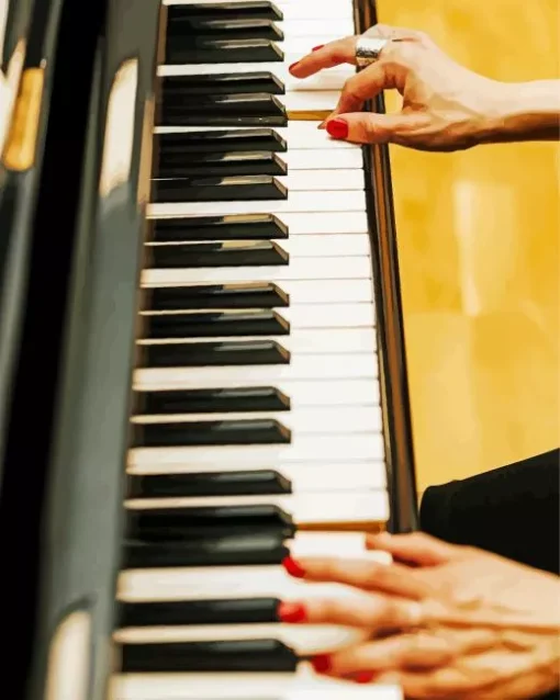 Hands Playing Piano Diamond Painting