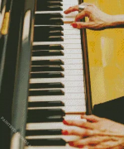 Hands Playing Piano Diamond Painting