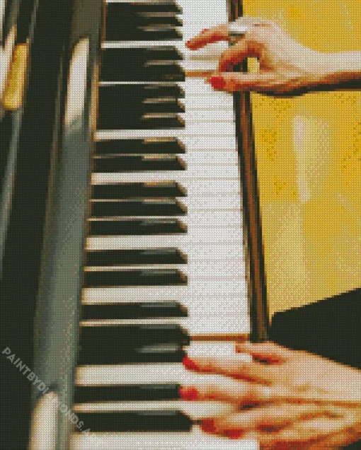 Hands Playing Piano Diamond Painting