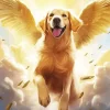 Happy Dog In Heaven Diamond Painting