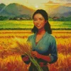 Harvest Girl Diamond Painting