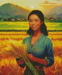 Harvest Girl Diamond Painting