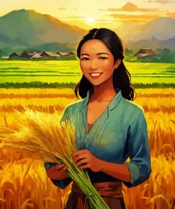 Harvest Girl Diamond Painting