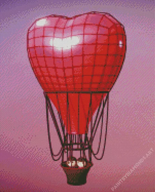 Heart Air Balloon Diamond Painting