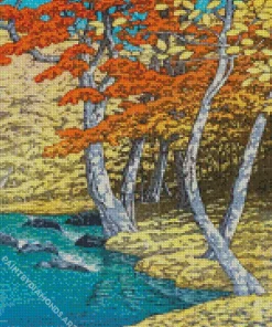 Herfst In Oirase Hasui Kawase Diamond Painting