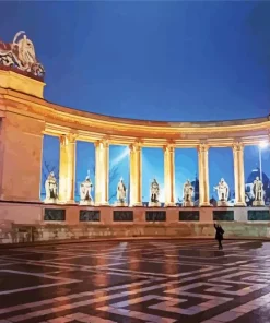 Heroes Square At Night Diamond Painting