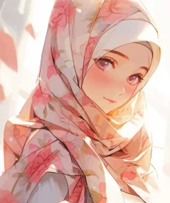 Hijab Anime Girl Diamond Painting