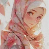 Hijab Anime Girl Diamond Painting