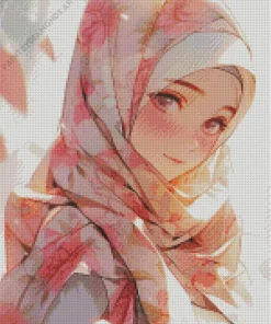 Hijab Anime Girl Diamond Painting