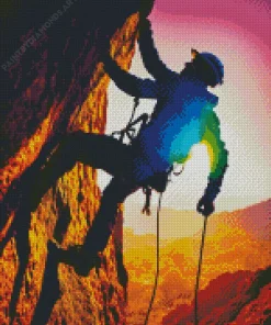 Hiking Man Silhouette Diamond Painting