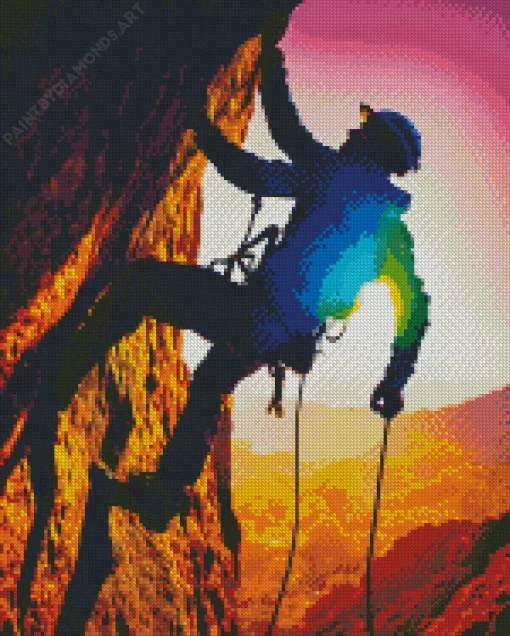 Hiking Man Silhouette Diamond Painting