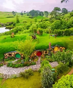 Hobbiton House Landscape Diamond Painting