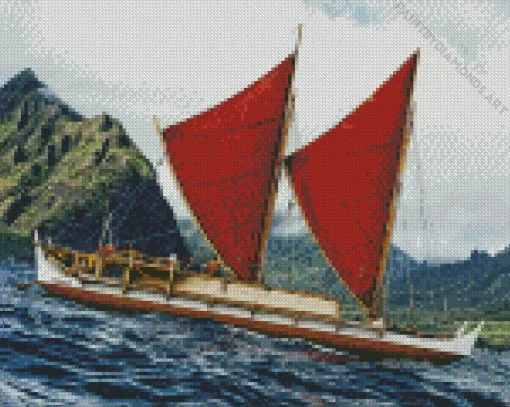 Hokulea Boat Diamond Painting