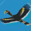 Hornbill Bird Flying Diamond Painting