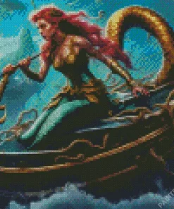 Mermaid On Boat Diamond Painting