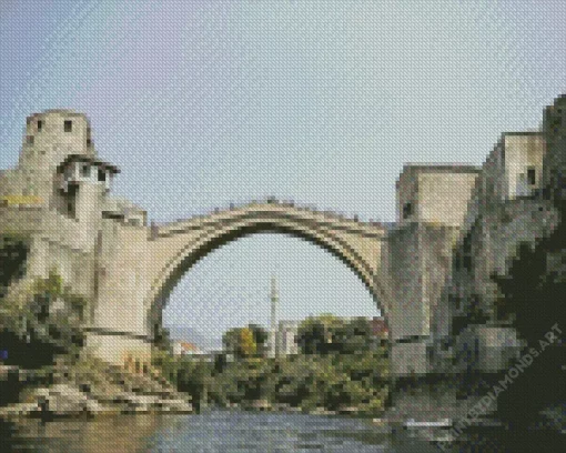 Old Mostar Bridge Diamond Painting