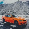 Orange BMW Lava Diamond Painting