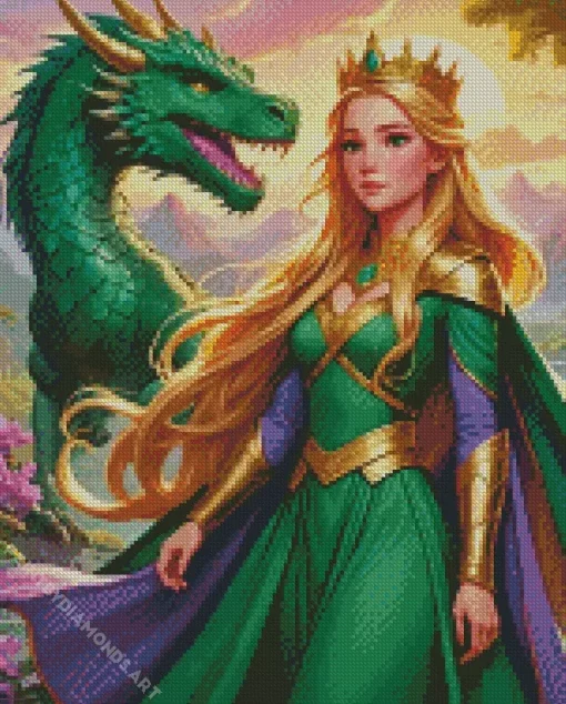 Princess Dragon Art Diamond Painting