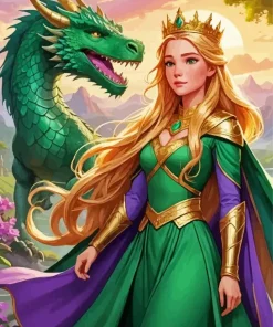 Princess Dragon Art Diamond Painting