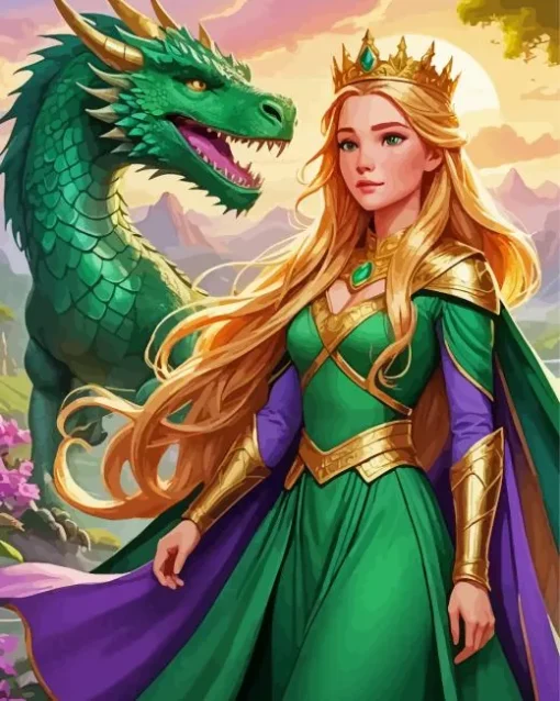 Princess Dragon Art Diamond Painting