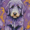 Purple Bernedoodle Diamond Painting