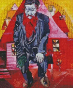 Red Jew By Marc Chagall Diamond Painting