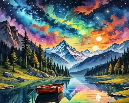 Row Boat Diamond Painting