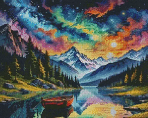 Row Boat Diamond Painting