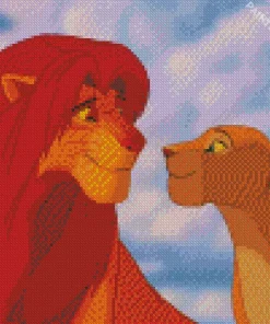 Simba And Nala Art Diamond Painting