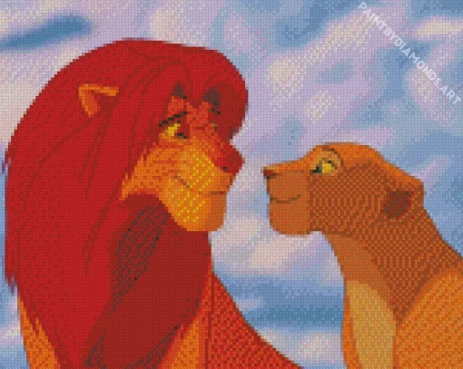 Simba And Nala Art Diamond Painting