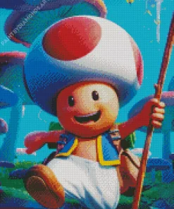 Toad Mario Diamond Painting