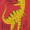 Yellow Dinosaur Art Diamond Painting