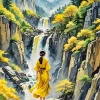 Yellow Dress Art Diamond Painting