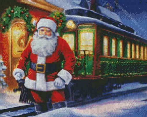 Christmas Train Diamond Painting