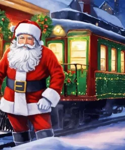 Christmas Train Diamond Painting