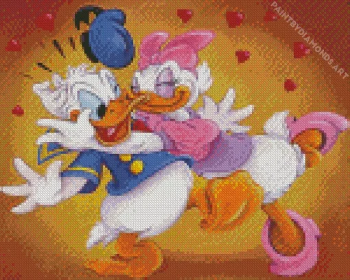 Donald Duck Kissing Diamond Painting