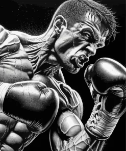 Black And White Boxer Diamond Painting