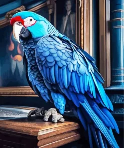 Blue Parrot Diamond Painting