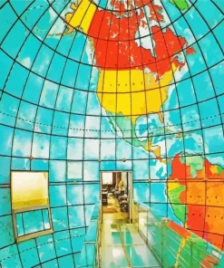 Boston Mapparium Exhibit Diamond Painting