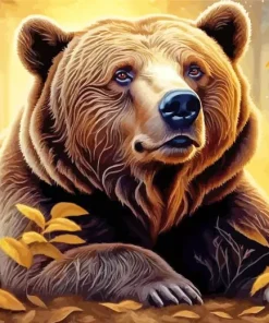 Brown Bear Diamond Painting