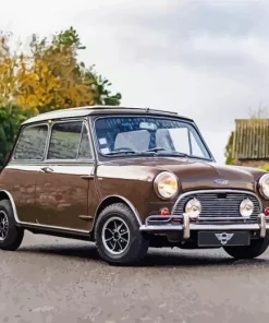 Brown Mini Cooper Car Diamond Painting