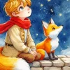 Cartoon Boy and Fox Diamond Painting