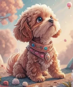 Cute Maltipoo Dog Diamond Painting