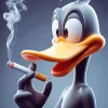 Daffy Duck Smoking Cigarettes Diamond Painting