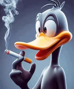 Daffy Duck Smoking Cigarettes Diamond Painting