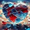 Glass Broken Heart Diamond Painting